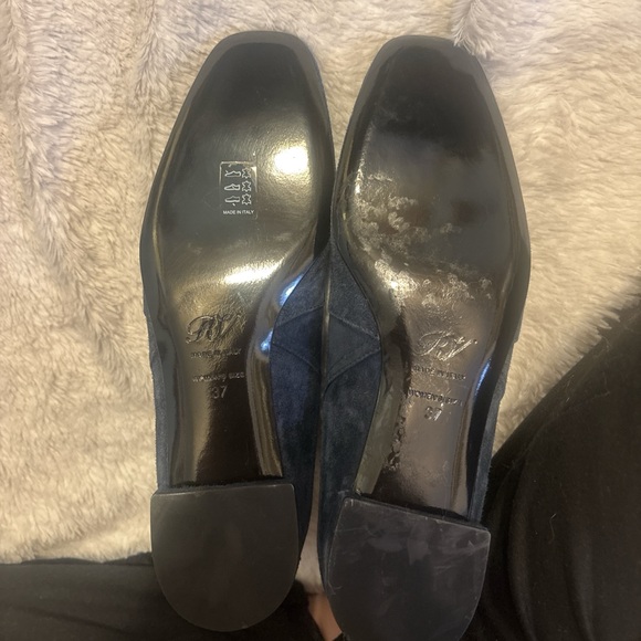 Roger Vivier Navy Suede Ankle Boots - Picture 7 of 10